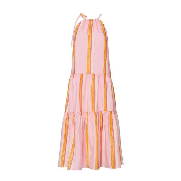 Club Monaco Amirra Dress Women's Plus 14 Pink Striped Silk Sleeveless Midi RTR - Picture 12 of 12